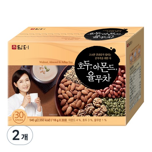 담터 호두 아몬드 율무차, 18g, 30개입, 2개