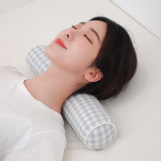 집콕 바이오비드폼 경추베개, 체크소라, 1개