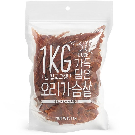 슈퍼츄 일킬로그램 가득담은 강아지 육포, 오리가슴살, 1kg, 1개