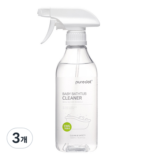 퓨어닷 NEW 아기 욕조클리너, 3개, 500ml