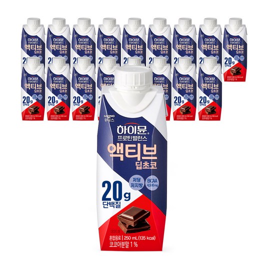 일동후디스 하이뮨 프로틴 밸런스 액티브 딥초코, 250ml, 18개