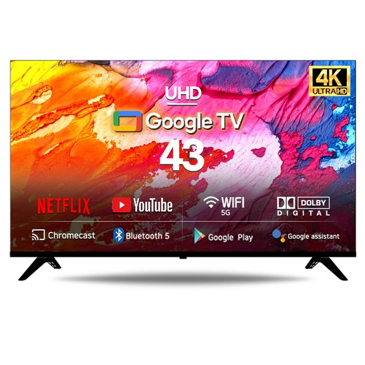 시티브 4K UHD 안드로이드 TV, 108cm(43인치), MR4304GGPT PREMIUM, 스탠드형, 자가설치 프리즘 TV BR400FHD