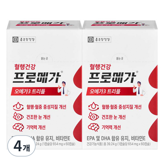 프로메가 오메가3 트리플, 60정, 39g, 4개