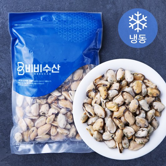 비비수산 큼직한 자숙 홍합살 (냉동), 800g, 1개