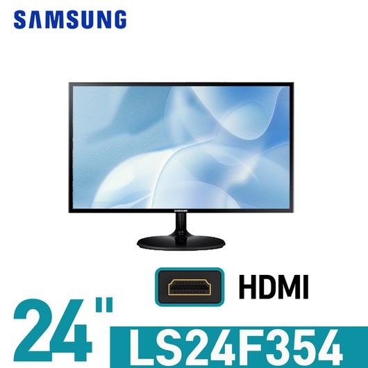 [삼성 LS24F354] LED모니터 24인치 PLS초선명 패널 HDMI 풀HD 고선명 고화질, LS24F354, 60cm