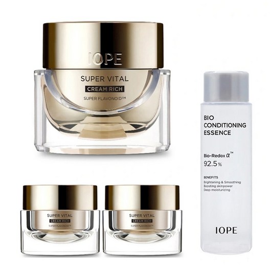 아이오페 슈퍼바이탈 크림 리치 50ml+크림28ml+에센스36ml (코스트코)뽀송피부, 1개