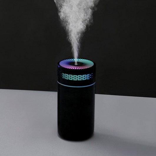클린인 1+1 미니 무드등 저소음 가습기, 블랙