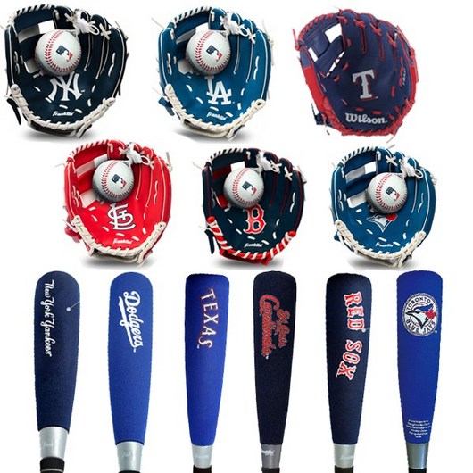 MLB 어린이 야구세트 아동야구용품 (야구글러브1+폼배트1+폼볼) 구단선택, 보스턴