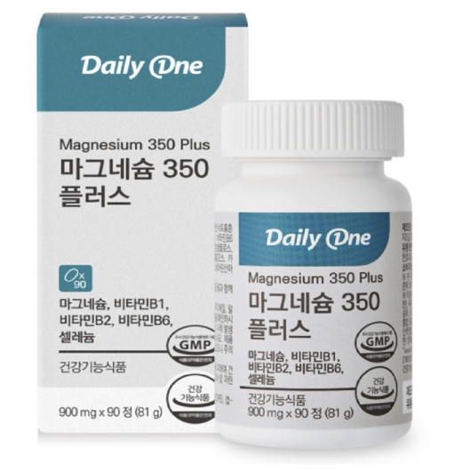 데일리원 마그네슘 350 플러스, 90정, 1개