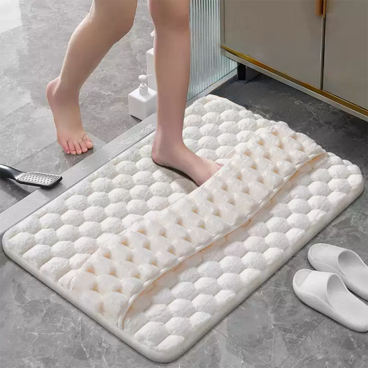 뽀솜뽀솜 화장실 욕실 발매트, 화이트