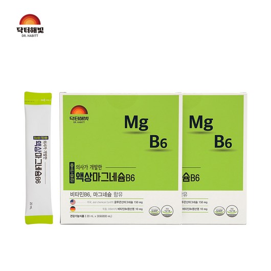 닥터해빛 마시는 액상 마그네슘 B6 20ml X 60포(60일분), 60개, 1회분
