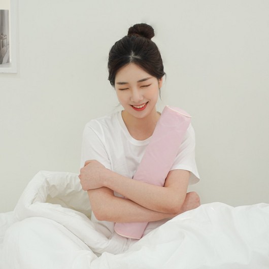 집앤콕 천연백토 바이오비드폼 경추베개, 스카이블루, 1개