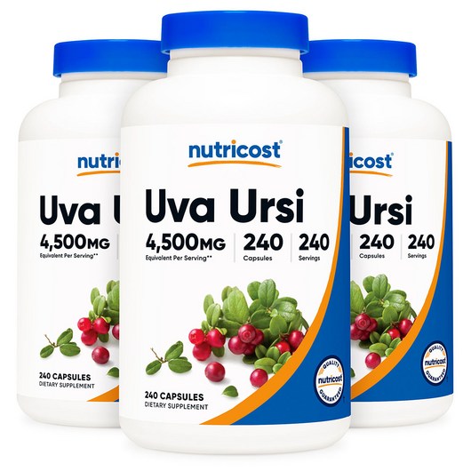 뉴트리코스트 우바 우르시 4500mg 240캡슐, 3개, 240회분