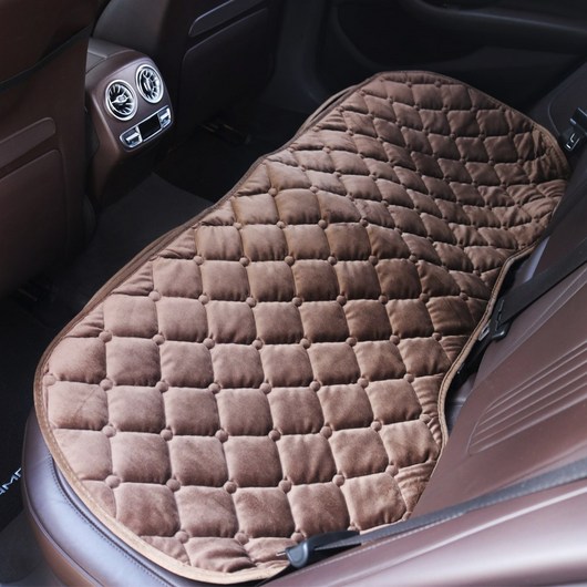지엠지모터스 차량용 극세사 겨울방석, 뒷좌석 브라운, 1개