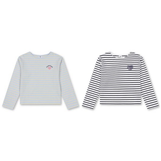 탑텐키즈 여아) 베이직 스트라이프 9부티(MKE3TS2001)