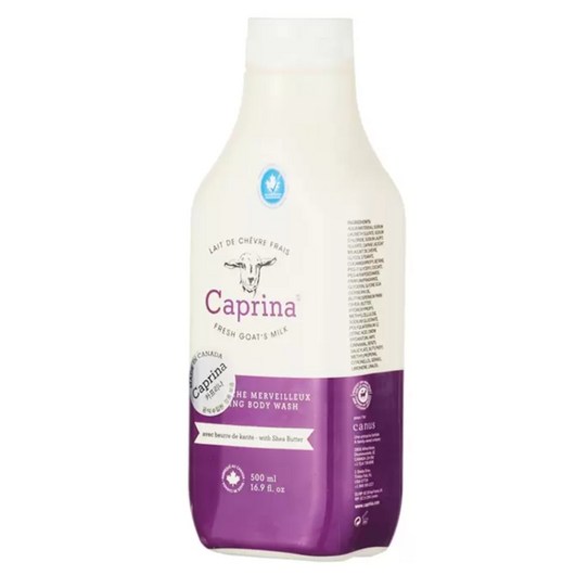캐나다 카프리나 고트밀크 바디워시 어메이징 500ml 촉촉한 거품 산양유 보습, 1개