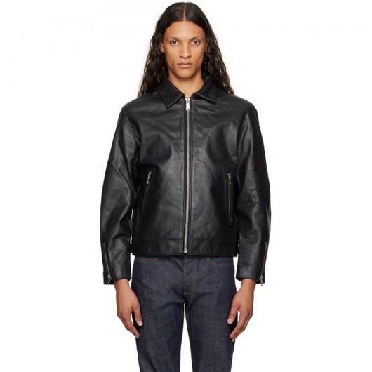 Nudie Jeans 누디진스 블랙 에디 라이더 레더 재킷 176967