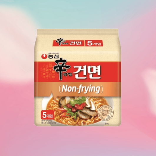 농심 신라면 건면 매운맛 봉지라면 5개 x 4묶음 20개