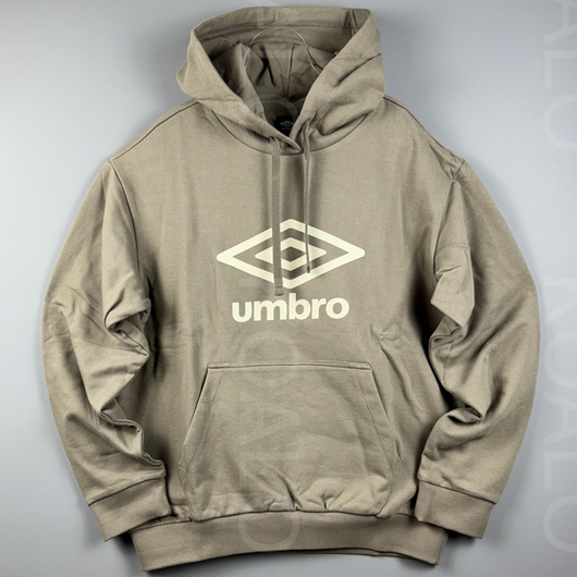 [국내매장판] UMBRO 엄브로 에센셜 빅로고 후드티 긴팔 기본 (그레이브라운)