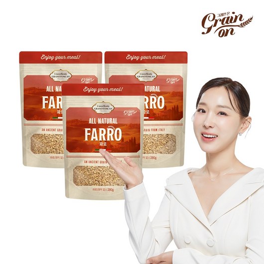 그레인온 파로(엠머 밀) 고대곡물, 280g, 3개_건강한 먹거리