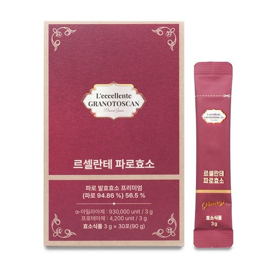 그레인온 르셀란테 파로 효소 식약청인증 효소분말, 1박스, 30회분