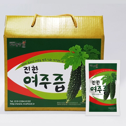 진한 여주즙 여주진액 100ml x 60포 현대농원, 1박스, 6L