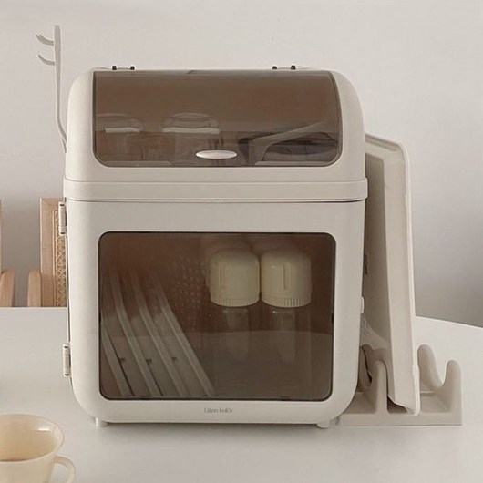 리뗀클로르 이유식기보관함 아기식기건조대 젖병 보관함 유아식기보관함, 그레이