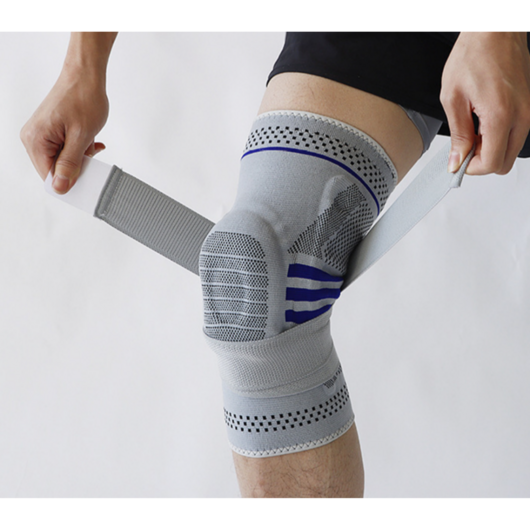 실리콘링 무릎보호대 테이핑 헬스 스포츠 아대 1+1, 그레이, 2개