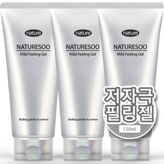 네이처수 마일드 필링젤 저자극 페이스 바디 대용량, 120ml, 3개