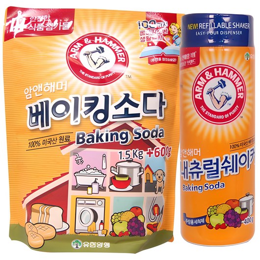 천연 세제 암앤해머 베이킹소다 (400g+2kg+600g) 세트, 1세트, 3kg