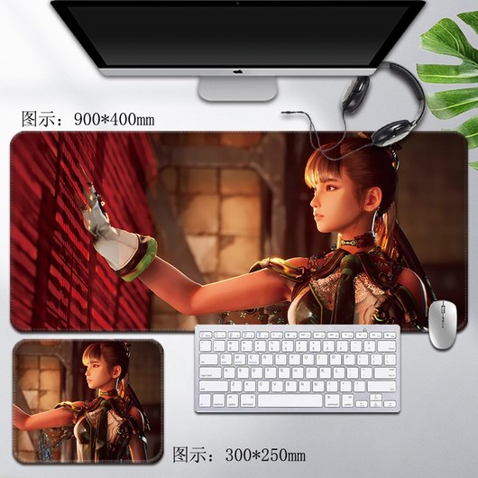 스텔라 블레이드 대형 초대형 컴퓨터 키보드 마우스 패드, 3mm, 300x250mm, 로즈 레드 10, 1개