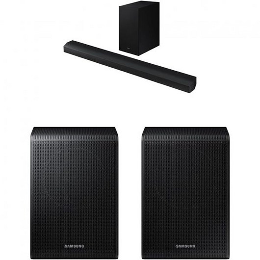 HWC450 2.1ch 사운드바DTS Virtual X 서브우퍼 포함 베이스 부스트 어댑티브 사운드 라이트 게임 모드 블루투스 무선 서라운드 호환최신 모델 블랙, HW-B750D_Soundbar w/SWA-9200s