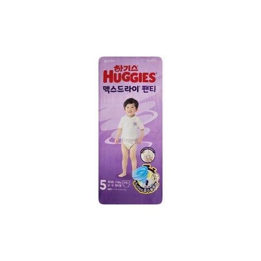 New 하기스 맥스드라이 팬티형 기저귀 5단계 특대형 남아용 44p X 1팩 2024년형