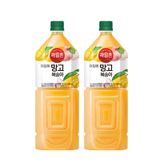 [본사직영] 과일촌 아침에 망고복숭아 2L X 6입, 6개