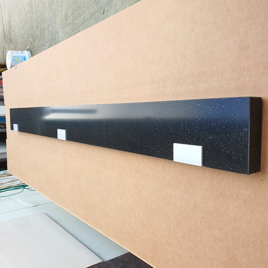 화장실선반 인조대리석젠다이 1500 쿼츠스톤 엔지니어스톤 이스톤, 무지주 스타일 젠다이 블랙(브라켓 세트)