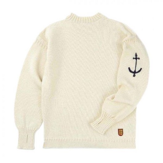 Guernsey Woollens 건지울른스 니트 피셔맨 홀가먼트 스웨터 - 아란 338375