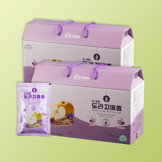 [진안고원농산] 무농약 직접 재배 3년근 약도라지 물과 첨가물을 넣지 않은 순수 더 진한 도라지배즙 90ml 30개입, 3L, 2개