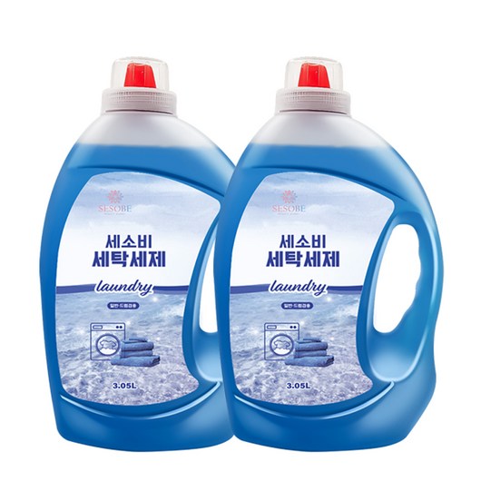 세소비 세탁세제 에이프릴향 대용량, 2개, 3L