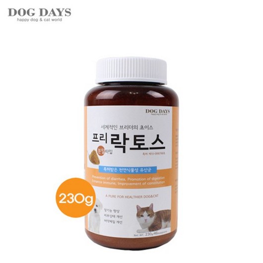 [프리락토스] 식물성 유산균분말타입 230g 반려동물용, 1개