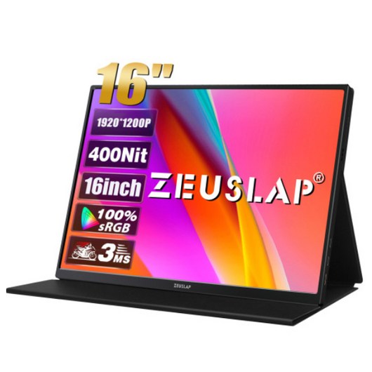 제우스랩 포터블 휴대용 보조 모니터 터치 스크린, Z16 Lite, 36cm