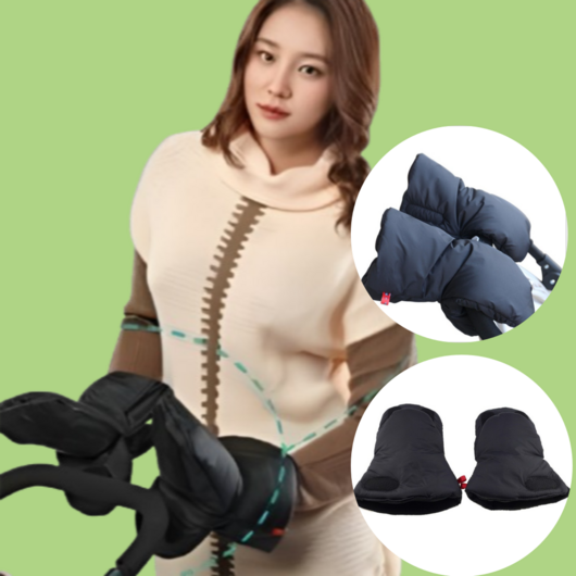 언더리프 유모차 최강보온 방한장갑 핸드머프, 1세트, 블랙