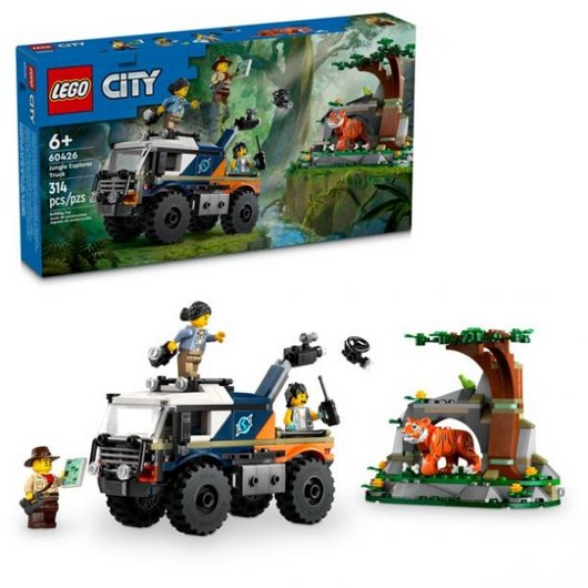 LEGO City Jungle Explorer Off-Road Truck Building Set Car Toy for Ages 6 and Up Fun Birthday Gift, 혼합색상, 1개