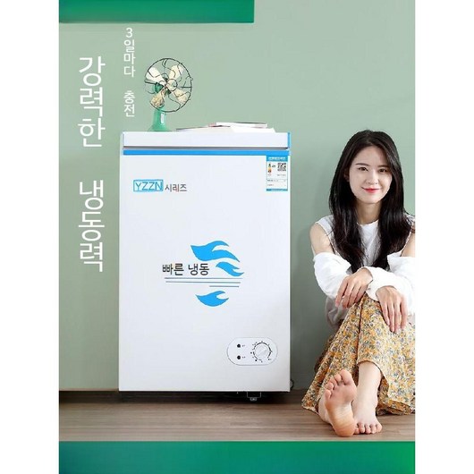 소형냉동고 가정용 슬림 얼음컵 뚜껑형 얼음보관 1인, 118레벨 에너지효율 / 돼지고기 30kg / 닭오리