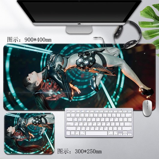 스텔라 블레이드 대형 초대형 컴퓨터 키보드 마우스 패드, 3mm, 800x300mm, 샴페인 24, 1개