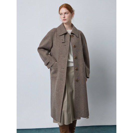 [백화점정품] CC콜렉트 [씨씨콜렉트][C-Exclusive]헤링본 싱글 카라 코트 ( C244MSG164 )