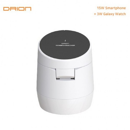 무선 충전기 (케이블미포함) 드리온 2in1 (갤럭시워치) DR-2IN1-SAM-WATCH (C-TYPE) 15w, 블랙
