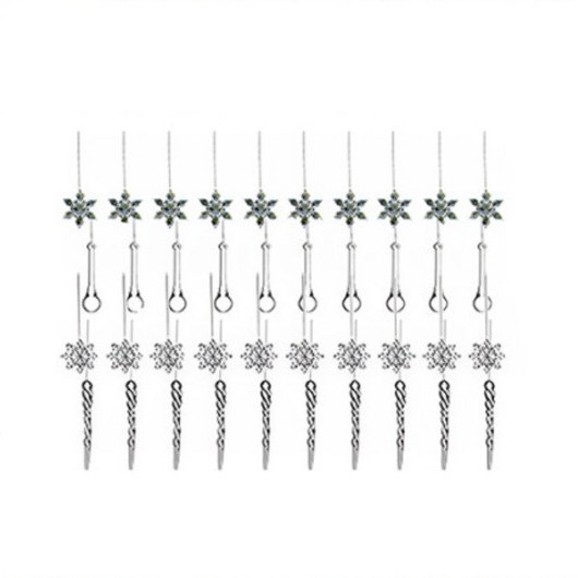 해피니크 2m 크리스마스 트리 무장식 대형트리, 오너먼트, 고드름 40pcs [1set]