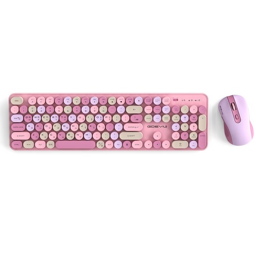 지데빌 MK500W 저소음 무선 키보드 마우스 세트, VLDZM, 인체공학