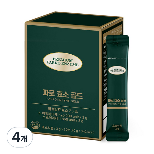 올바른 파로 효소 골드, 4개, 90g