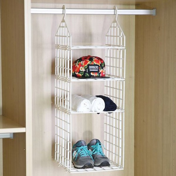 홈앤하우스 옷장 안 선반행거 대 1단 + 소 2단 세트, 아이보리